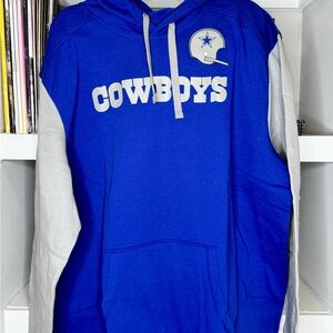 Blue and Gray Cowboys Hoodie